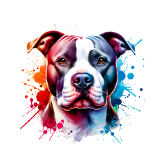 Womens American Pit Bull Watercolour Modern Fit T-Shirt