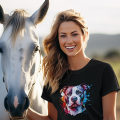 Womens American Pit Bull Watercolour Modern Fit T-Shirt