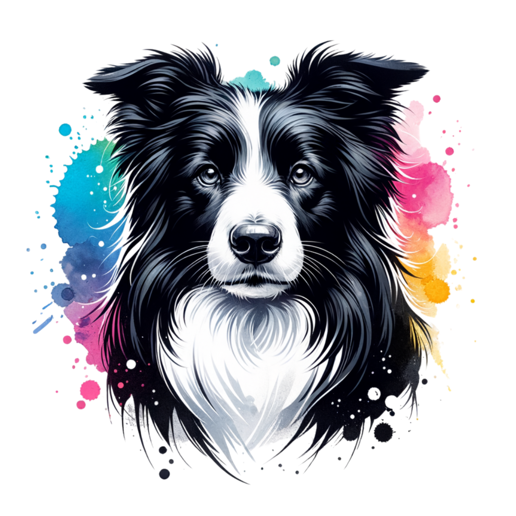 スウェット・トレーナー COVERNAT Border Collie Photo Man to Man Light Blue Border Collie no.2 white t-shirt MAN – Selvastore