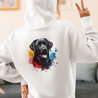 Unisex Black Labrador Watercolour Hoodie